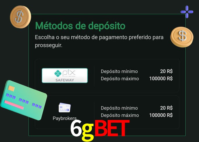 O cassino 6gbet oferece uma grande variedade de métodos de pagamento
